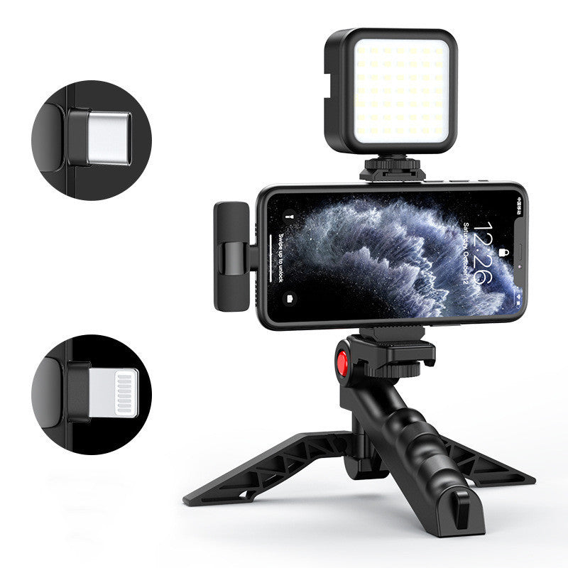 Vlogging Kit with Phone Stand, Microphone & Light | Portable Content Creator Set – Travel Accessories - Tribe Feel