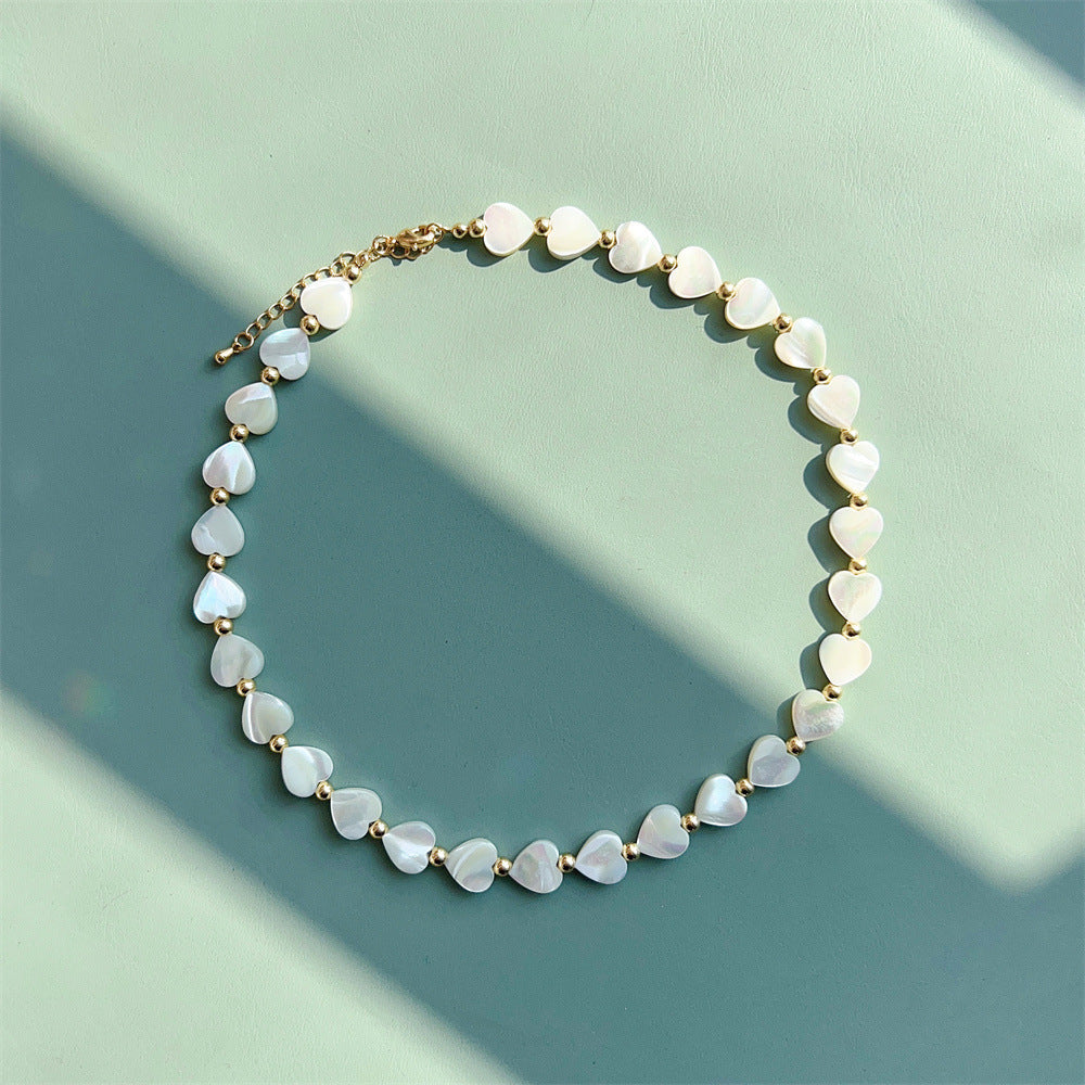 Pearly Bead Necklace – Heart or Star Shape for Summer | Tribe Feel Travel Jewellery