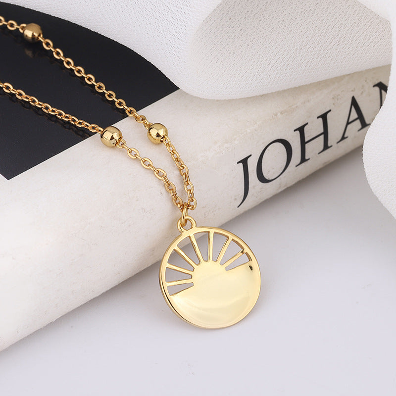 Sunset Necklace – Warm Gold-Tone Travel-Inspired Jewellery Gift  Travel Jewellery