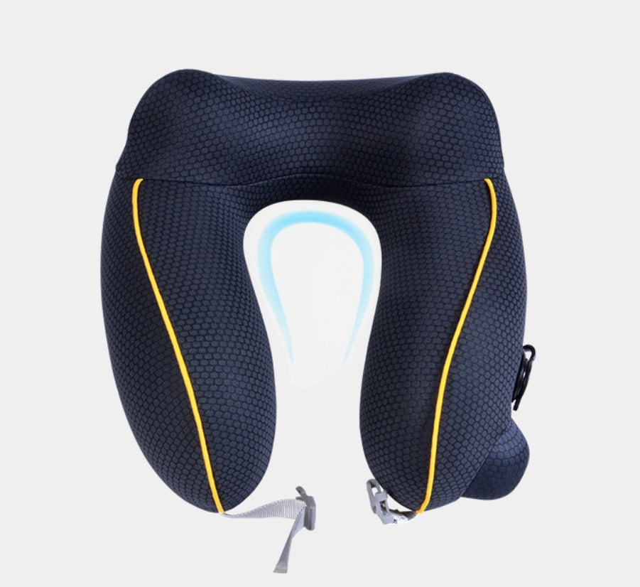 Inflatable U-Shaped Travel Neck Pillow with Adjustable Strap – Lightweight & Compact for Flights, Holidays & Commuting - Travel essentials