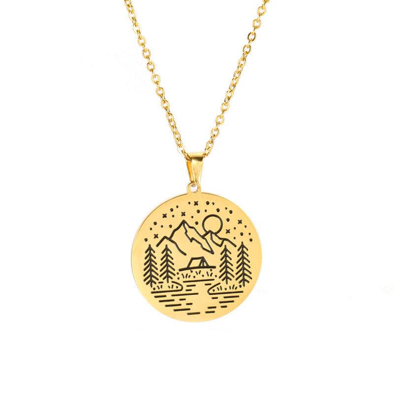Mountain Adventure Necklace – Nature & Camping Inspired | Tribe Feel Travel Gifts
