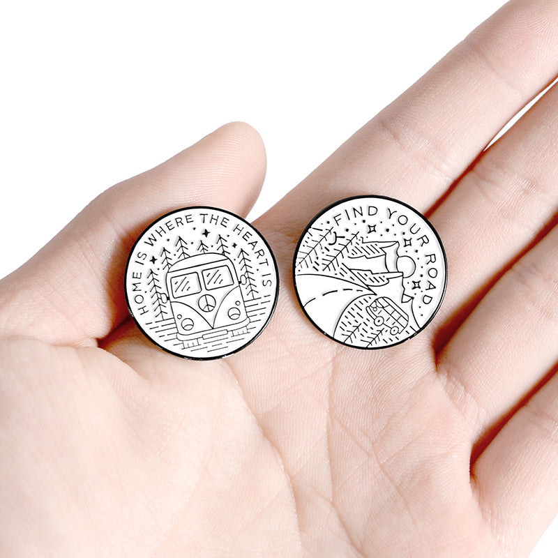 Adventure Pins – “Home is Where the Heart Is” & “Find Your Road” | Tribe Feel Travel Jewellery
