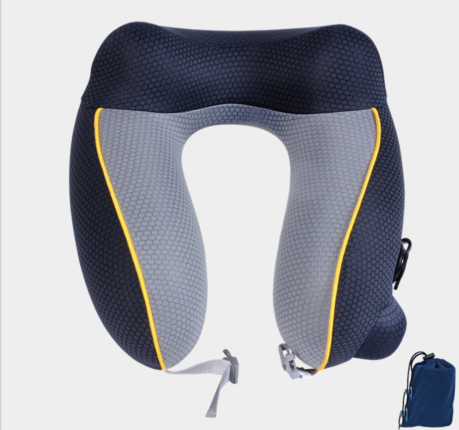 Inflatable U-Shaped Travel Neck Pillow with Adjustable Strap – Lightweight & Compact for Flights, Holidays & Commuting - Travel essentials
