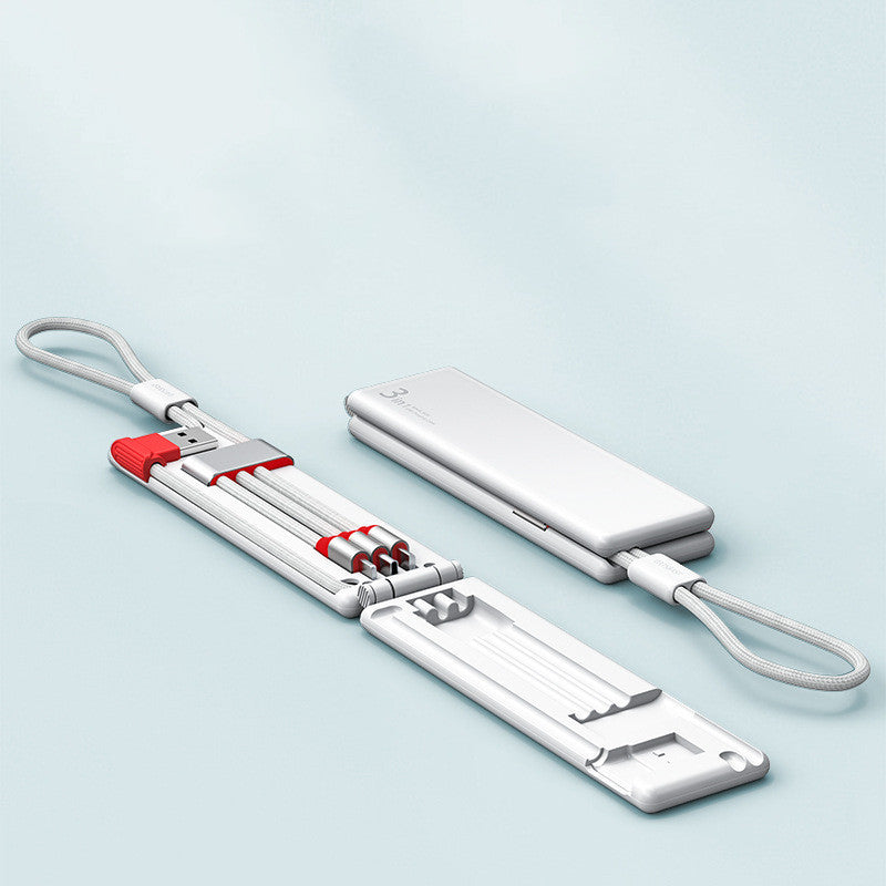 3-in-1 Multi-Plug Travel Charger – USB Adapter with Integrated Cables | Tribe Feel Travel Gadgets