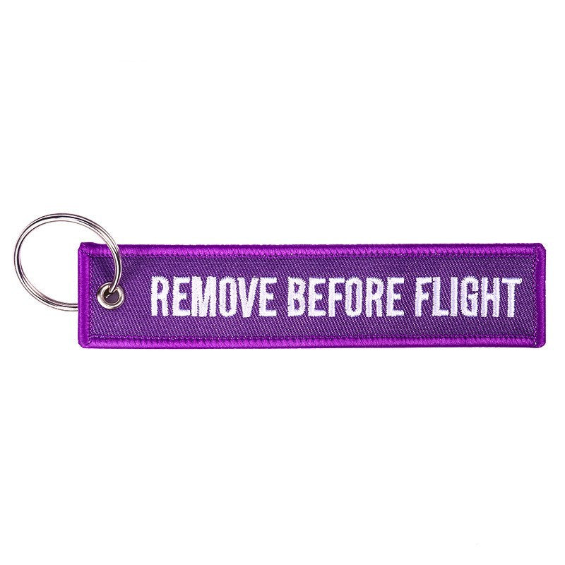 Purple “Remove Before Flight” Keychain – Aviation Gift for Travel Lovers  Travel Gadgets