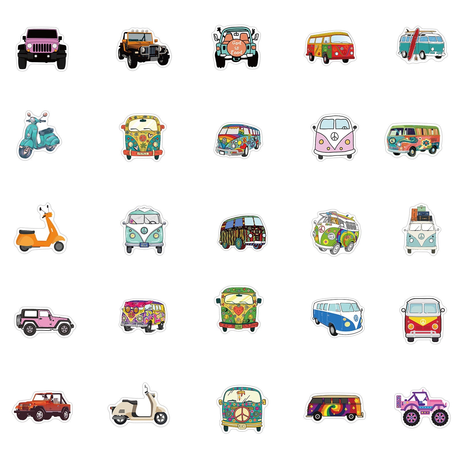 Campervan & Road Trip Sticker Set – Adventure Travel Stickers | Tribe Feel  Travel Gadgets