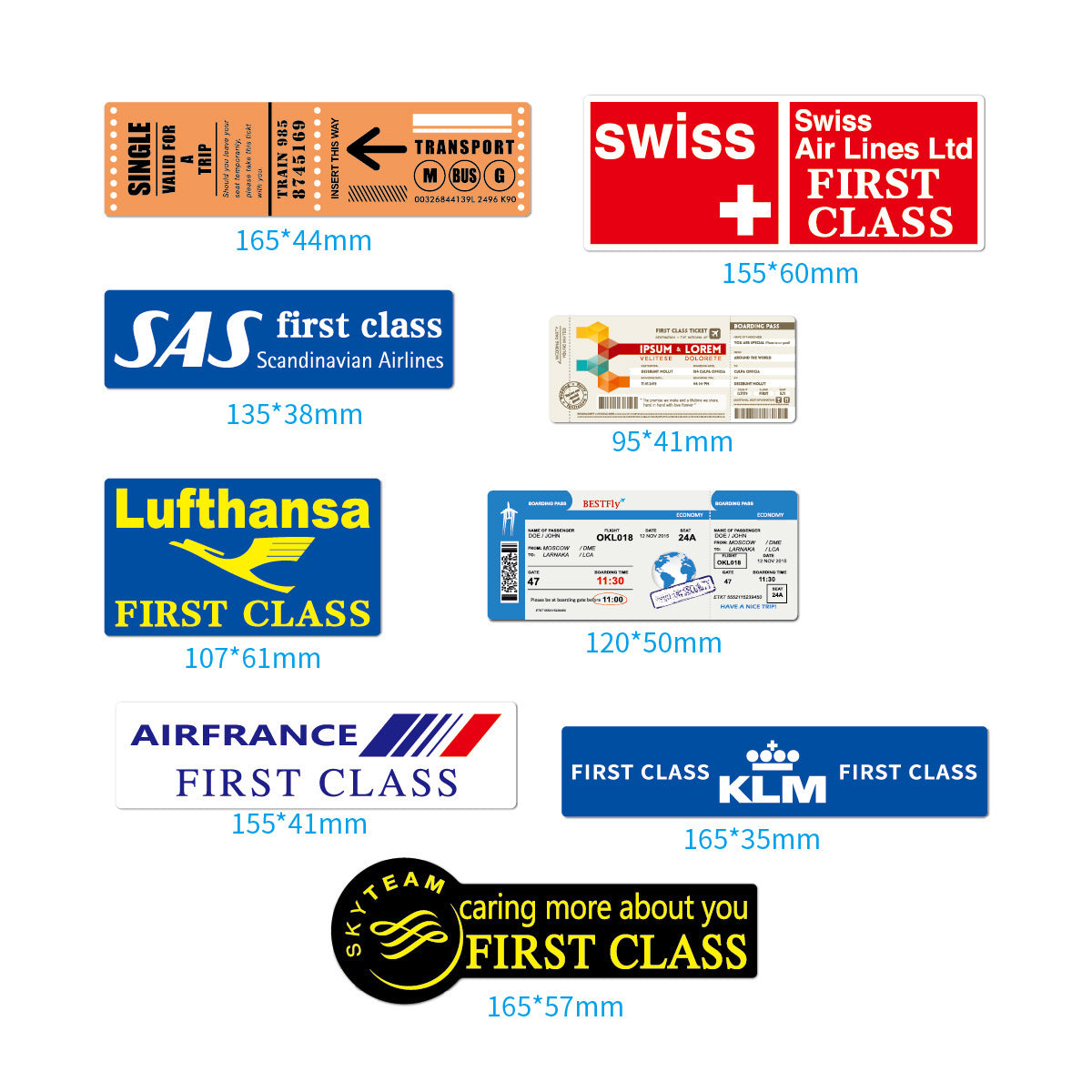 30 Airline Travel Stickers – Aviation Stickers for Suitcases, Luggage, Travel Journals & Laptop - Travel gifts