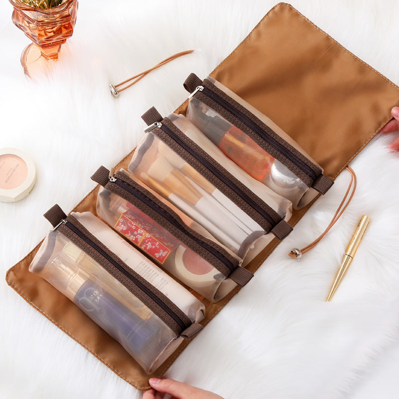 4-in-1 Cosmetic Travel Bag Organiser – Compact & Foldable Beauty Storage | Tribe Feel Travel Organisers