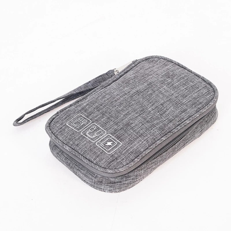 Compact Cable Organiser Bag – Portable Travel Electronics Case for Cables, Chargers & Accessories - Electronic and gadgets