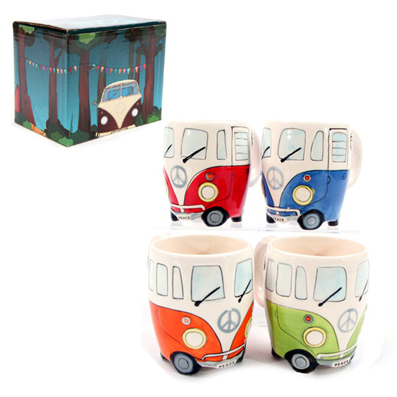 Retro Campervan Mug – Van Life Travel Mug for VW Campervan Lovers – Travel-Inspired Gifts -  Travel gifts