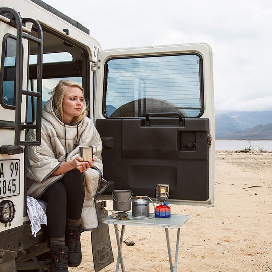 Warm Quilted Poncho | Waterproof Winter Camping Clothing for Travellers UK  Travel Clothing