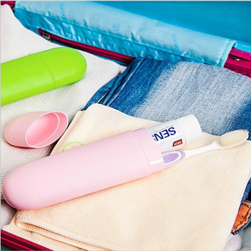Toothbrush & Toothpaste Travel Case with Hanger | Compact & Portable Travel Organizer – Travel Accessories - Tribe Feel