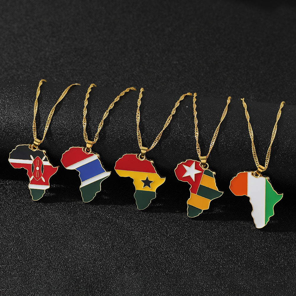 African Countries Flag Necklace – Travel Accessories and Travel Gifts - Tribe Feel