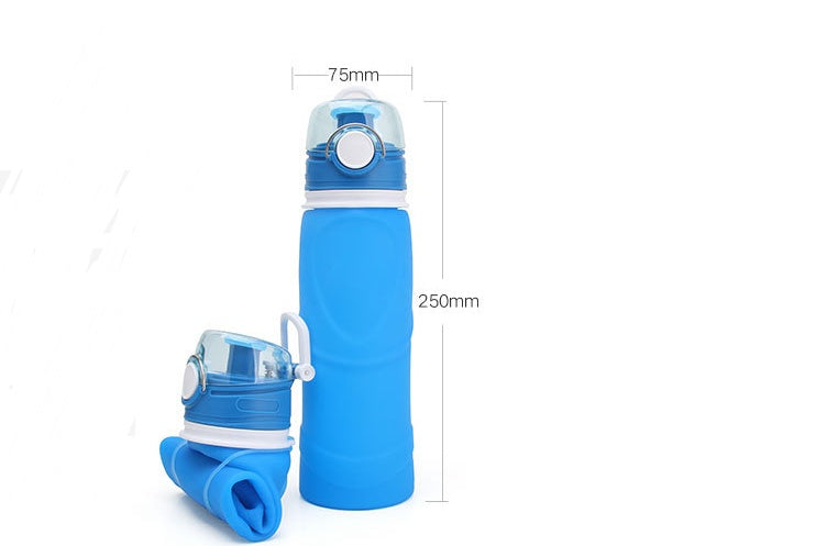 Folding Water Bottle Food Grade Silicone - Travel Portable - Tribe Feel