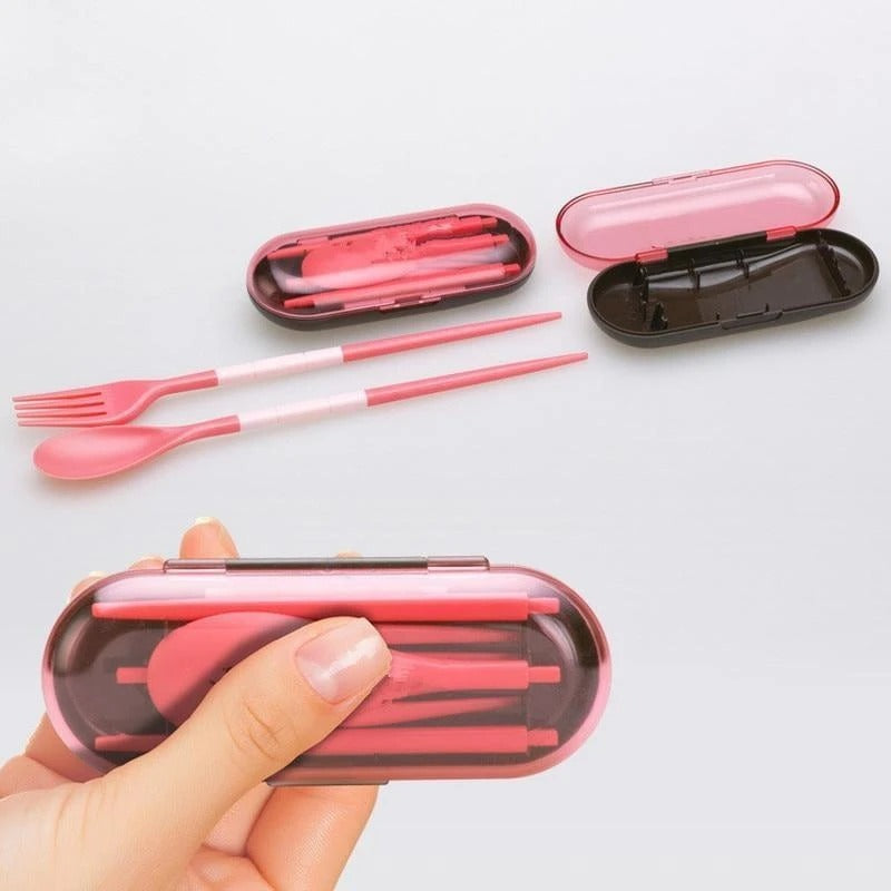 Foldable Cutlery Set with Case | Portable & Compact Travel Cutlery set - High-quality product available now. Perfect for your needs! – Travel Accessories Travel Organisers Travel Gear Travel Gifts Travel Essentials