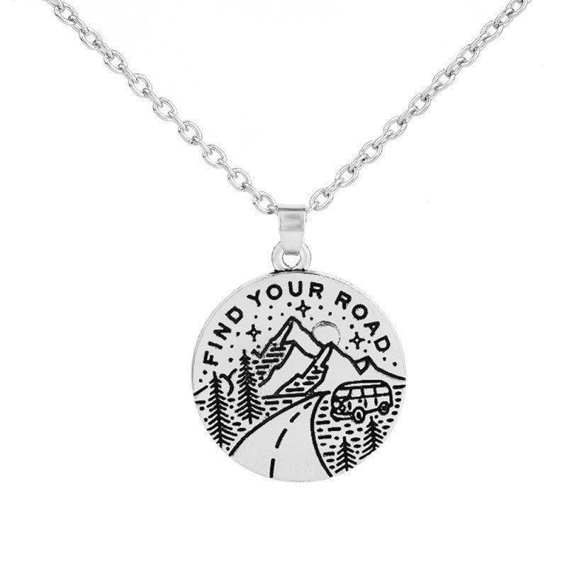 Camping Adventure Necklaces – Mountain & Jeep and “Find Your Road” | Tribe Feel Travel Jewellery