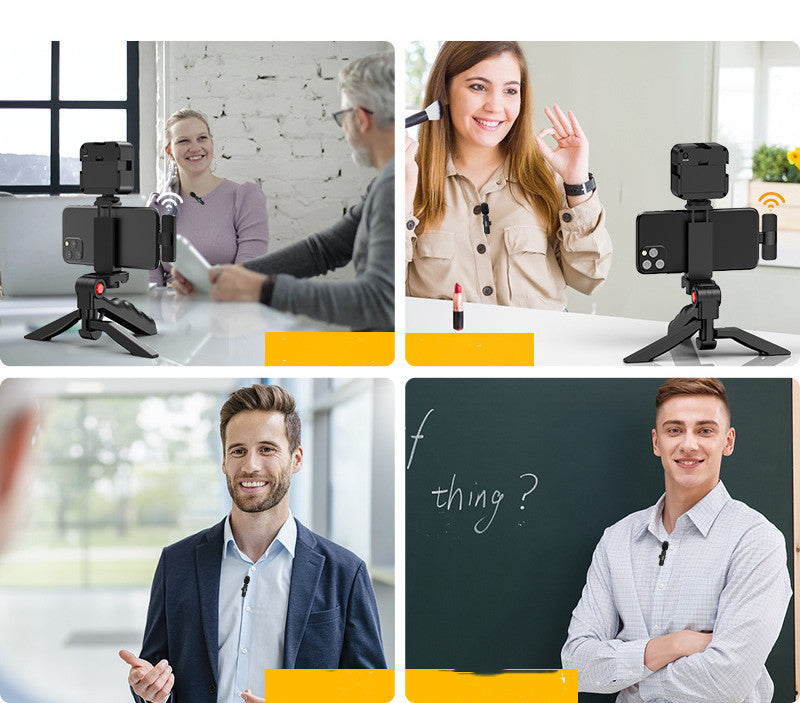 Vlogging Kit with Phone Stand, Microphone & Light | Portable Content Creator Set – Travel Accessories - Tribe Feel