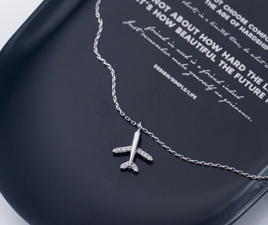 Glitter Plane Necklace – Travel-Inspired Jewellery for Women  Travel Jewellery