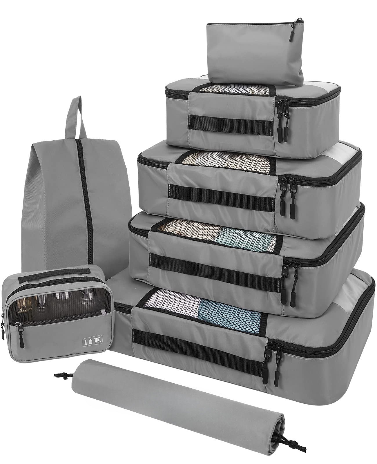 8 Pieces Travel Organisers - Packing cubes