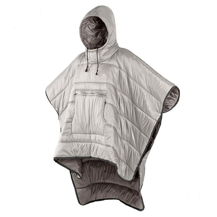 Warm Quilted Poncho | Waterproof Winter Camping Clothing for Travellers UK Travel Clothing