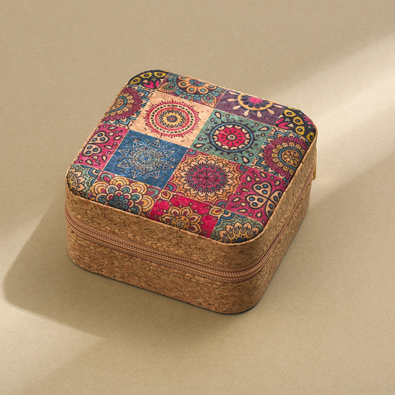 Cork Travel Jewellery Box – Sustainable Gift for Travellers | Tribe Feel Travel Organisers