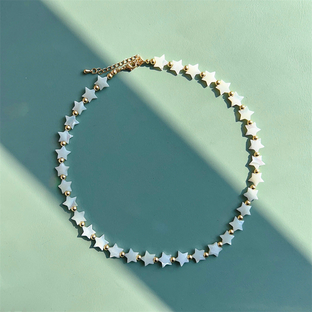 Pearly Bead Necklace – Heart or Star Shape for Summer | Tribe Feel Travel Jewellery