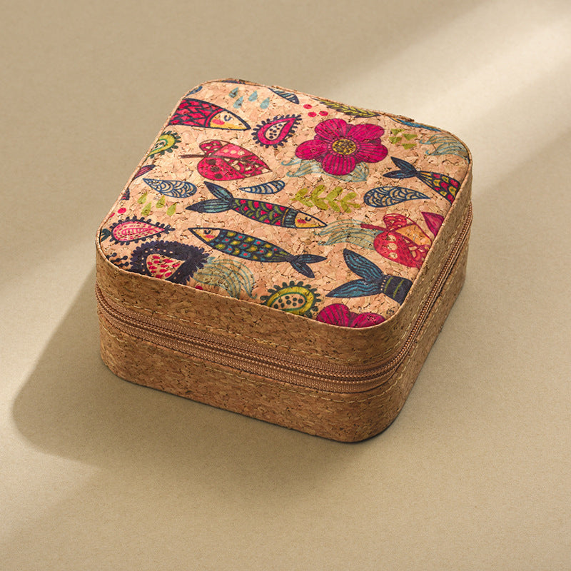 Cork Travel Jewellery Box – Sustainable Gift for Travellers | Tribe Feel Travel Organisers