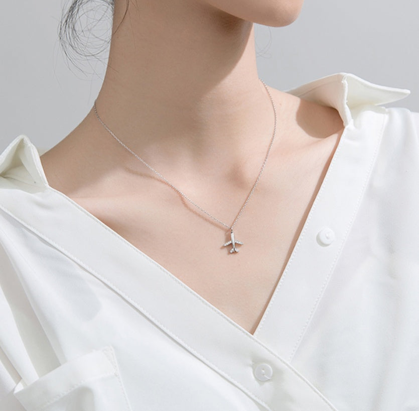 Glitter Plane Necklace – Travel-Inspired Jewellery for Women  Travel Jewellery