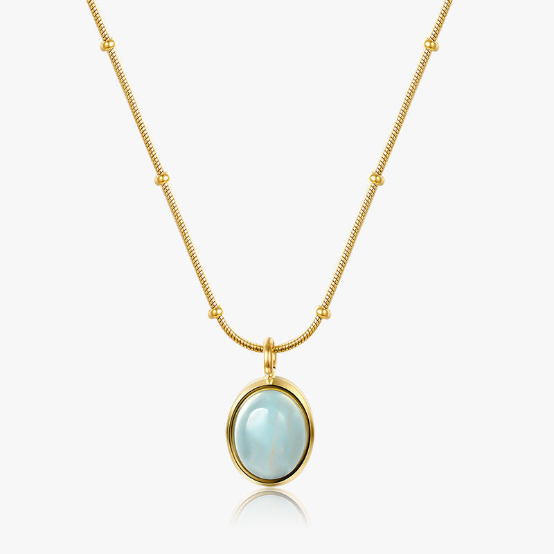 Aquamarine Pendant – Unique Travel Gift with Ocean Blue Elegance Travel Jewellery