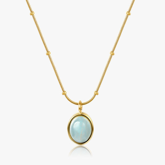Aquamarine Pendant – Unique Travel Gift with Ocean Blue Elegance  Travel Jewellery