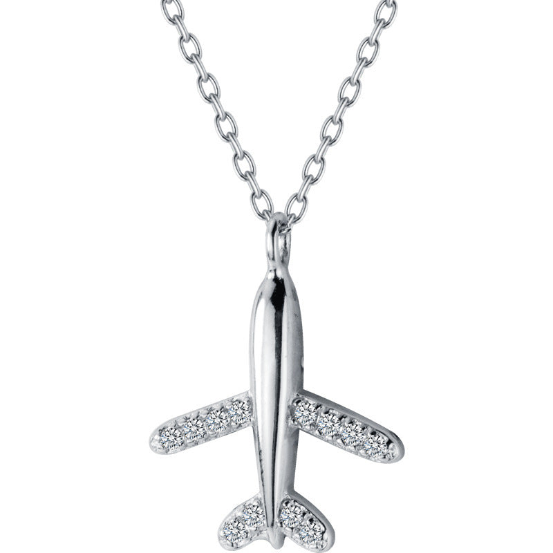 Glitter Plane Necklace – Travel Gift for Women | TribeFeel  Travel Jewellery