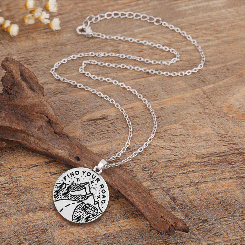 Camping Adventure Necklaces – Mountain & Jeep and “Find Your Road” | Tribe Feel Travel Jewellery