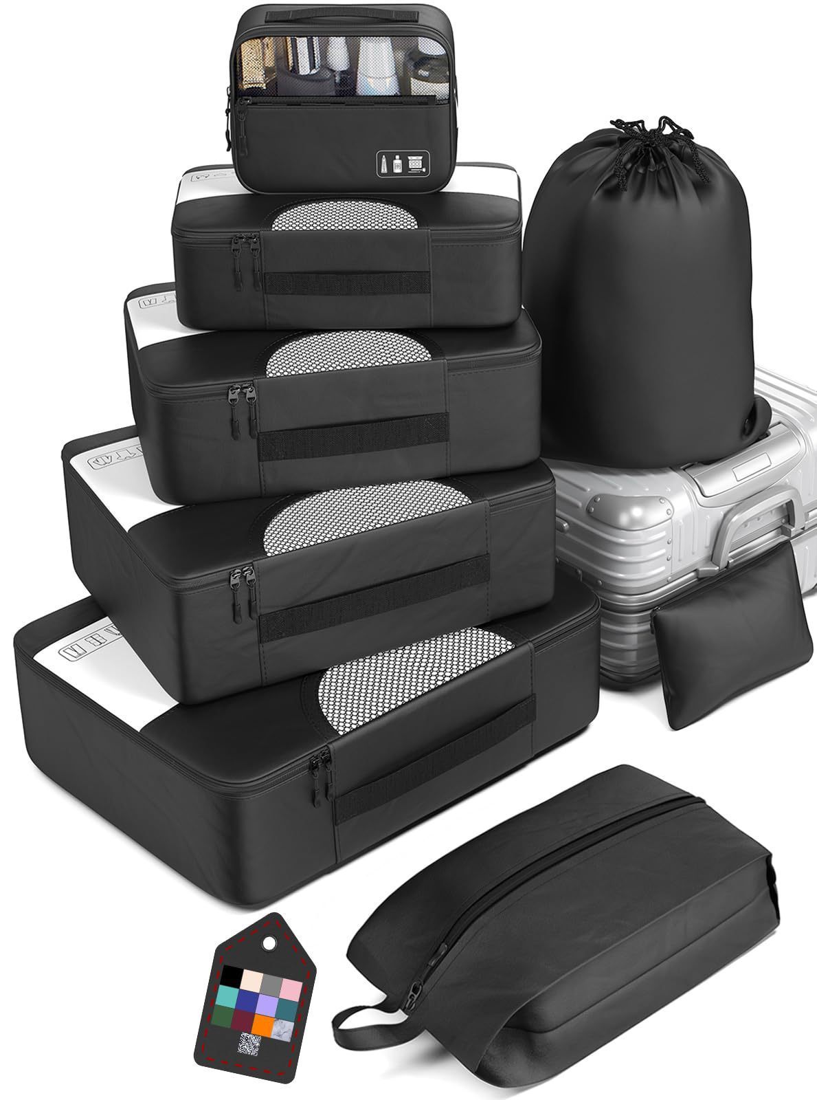 8 Pieces Travel Organisers - Packing cubes