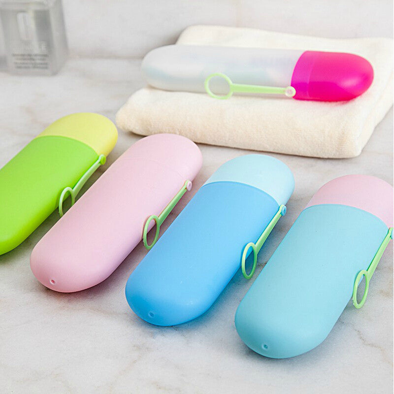 Toothbrush & Toothpaste Travel Case with Hanger | Compact & Portable Travel Organizer – Travel Accessories Travel Organisers Travel Gear Travel Gifts Travel Essentials