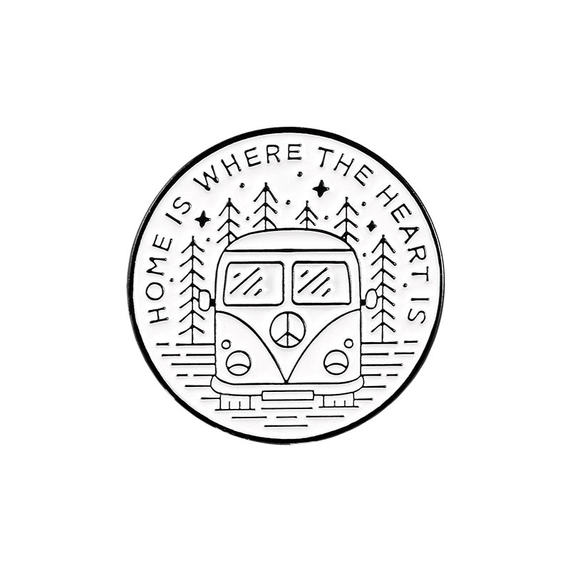Adventure Pins – “Home is Where the Heart Is” & “Find Your Road” | Tribe Feel Travel Jewellery