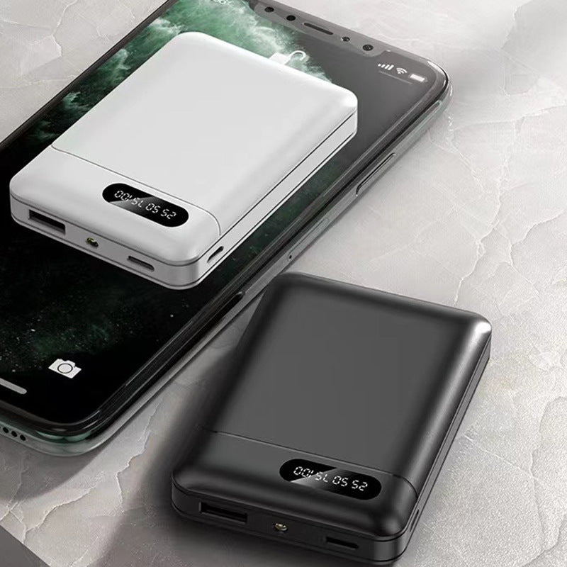 Mini Power Bank – Ultra-Compact Fast Charger (Black or White)