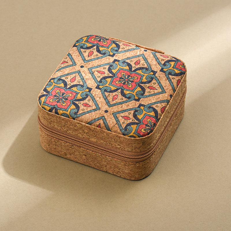 Cork Travel Jewellery Box – Sustainable Gift for Travellers | Tribe Feel Travel Organisers
