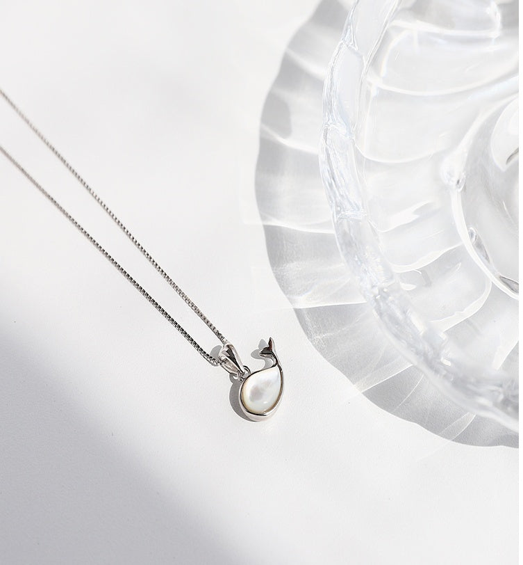 Little Whale Necklace – Sterling Silver Ocean Charm | Tribe Feel  Travel Jewellery