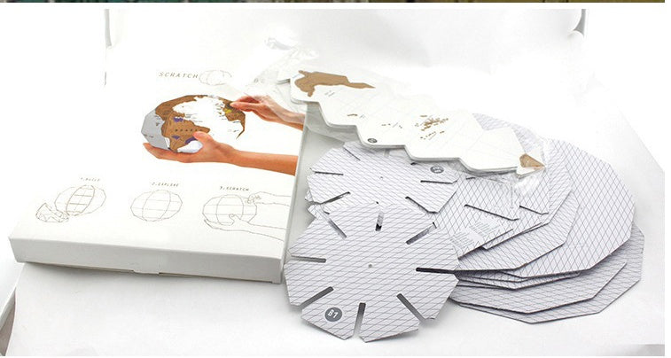 3D Scratch Globe Map for travellers - Tribe Feel