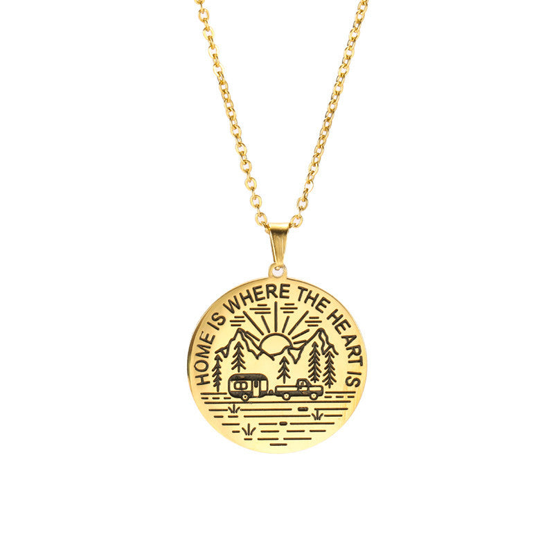 Mountain Adventure Necklace – Nature & Camping Inspired | Tribe Feel Travel Gifts