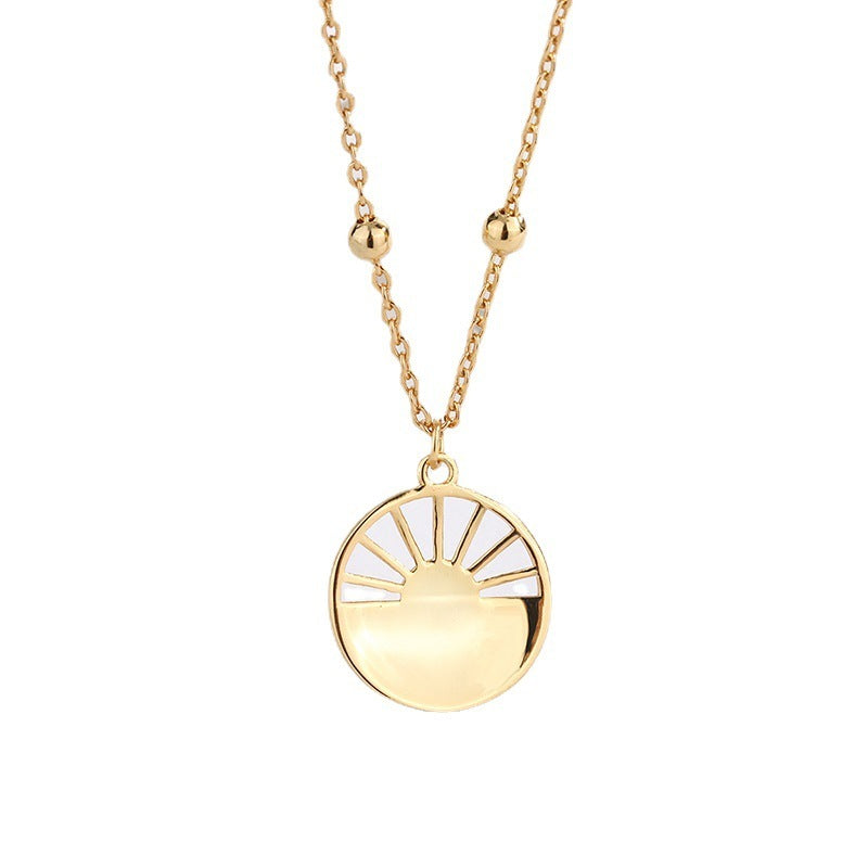 Sunset Necklace – Warm Gold-Tone Travel-Inspired Jewellery Gift  Travel Jewellery