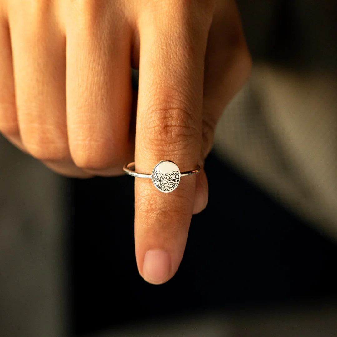 Sea Wave Ring – Ocean-Inspired Jewellery | Unique Travel Gift for Sea & Beach Lovers - Travel gifts