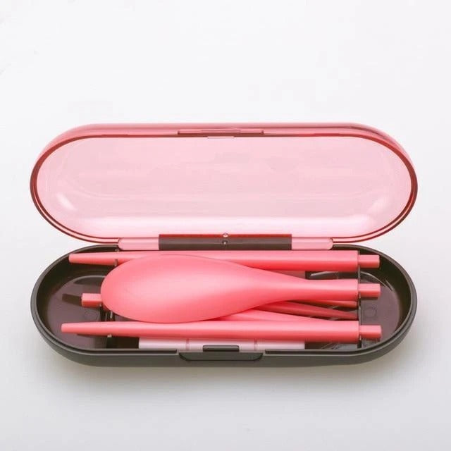 Foldable Cutlery Set with Case | Portable & Compact Travel Cutlery set – Travel Accessories - Tribe Feel