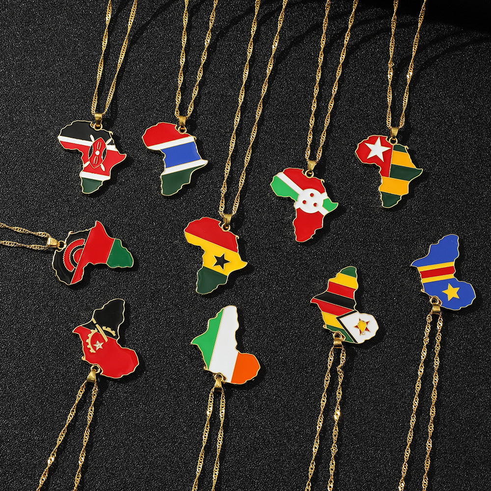 African Countries Flag Necklace – Travel Accessories and Travel Gifts - Tribe Feel