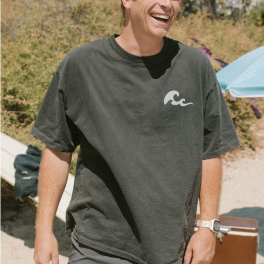 Retro Surfing Travel T-Shirt – Marine Life Print Tee | Unique Travel Gift for Travel Lovers & Adventurers -  Travel gifts