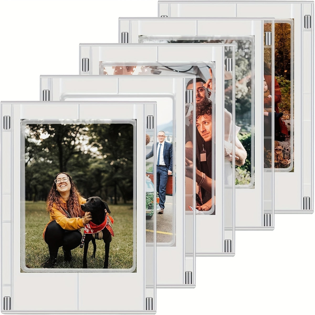 Set of 6 Magnetic Picture Frames – Creative & Colourful Photo Display | Tribe Feel  Travel Gadgets