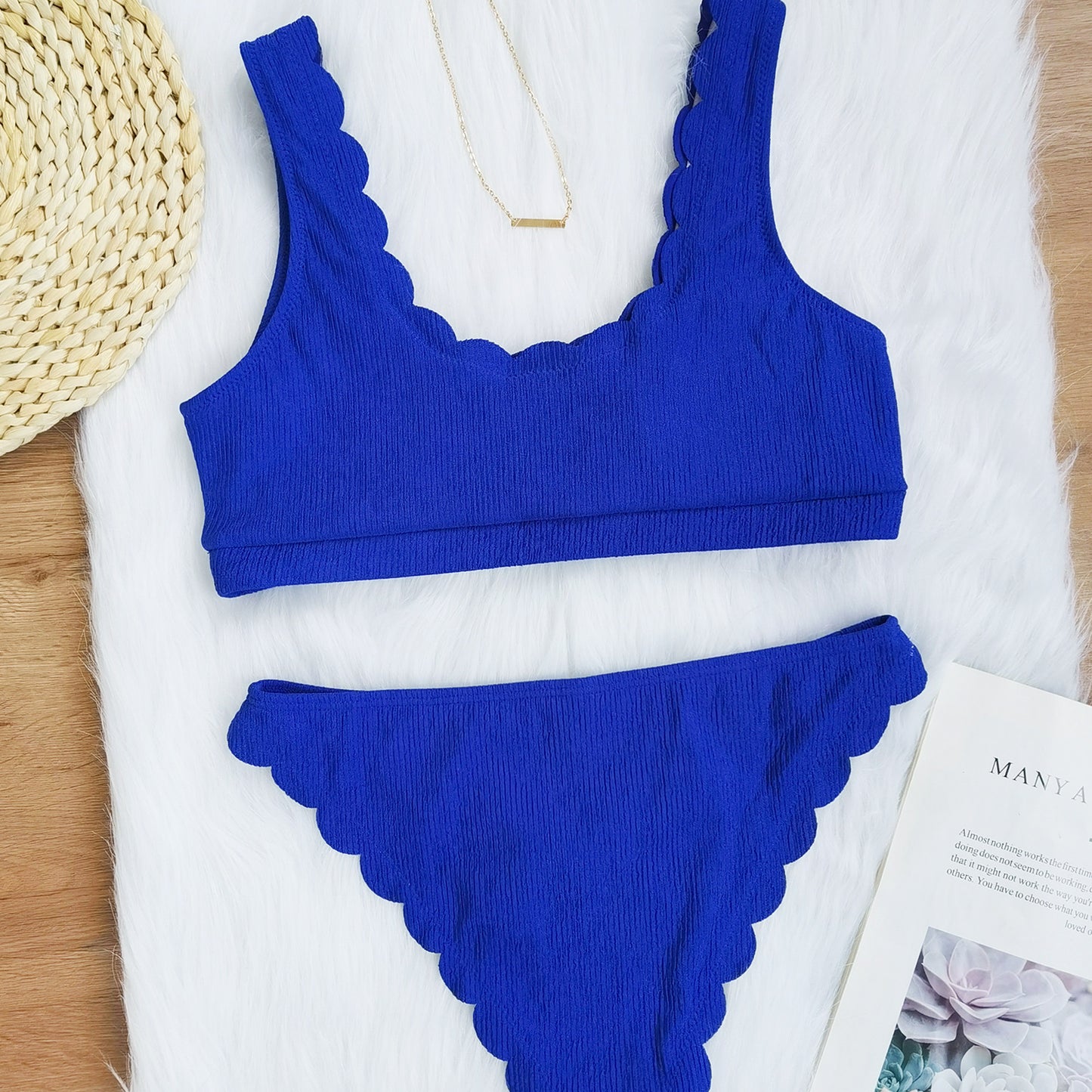 Cut flower split swimsuit bikini - Tribe Feel