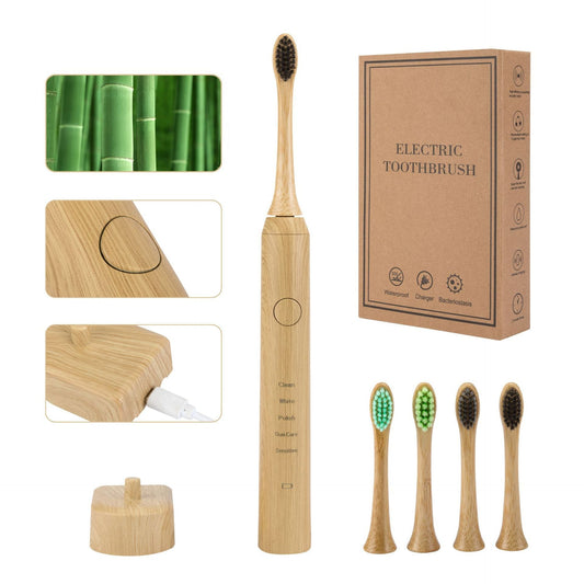 Bamboo Magnetic Levitation Environmentally Friendly Soft Bristled Electric Toothbrush  Clothing and accessories
