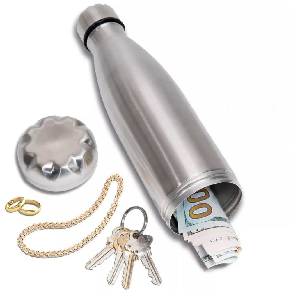 Water Bottle with Hidden Storage – Secret Compartment for Beach, Travel & Backpacking | Tribe Feel Travel Gadgets
