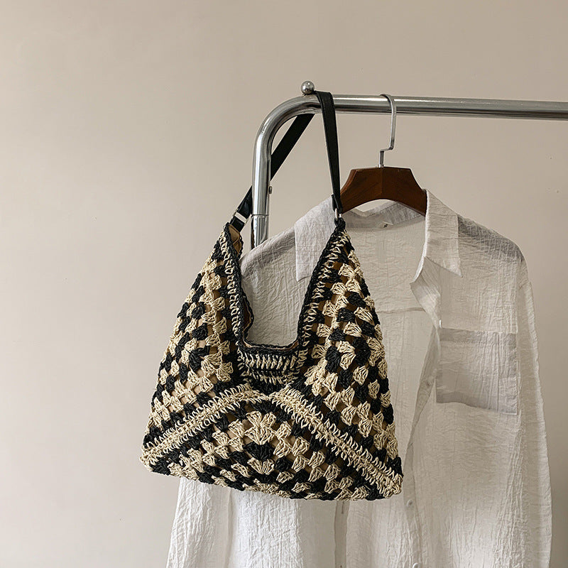 Straw Woven Shoulder Bag - Stylish Summer Handbag – Travel Accessories Travel Bags - Tribe Feel